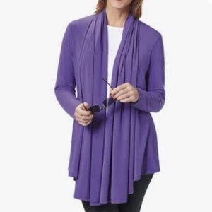 Magellan Travelsmith SPF 30 White Open Front Cardigan